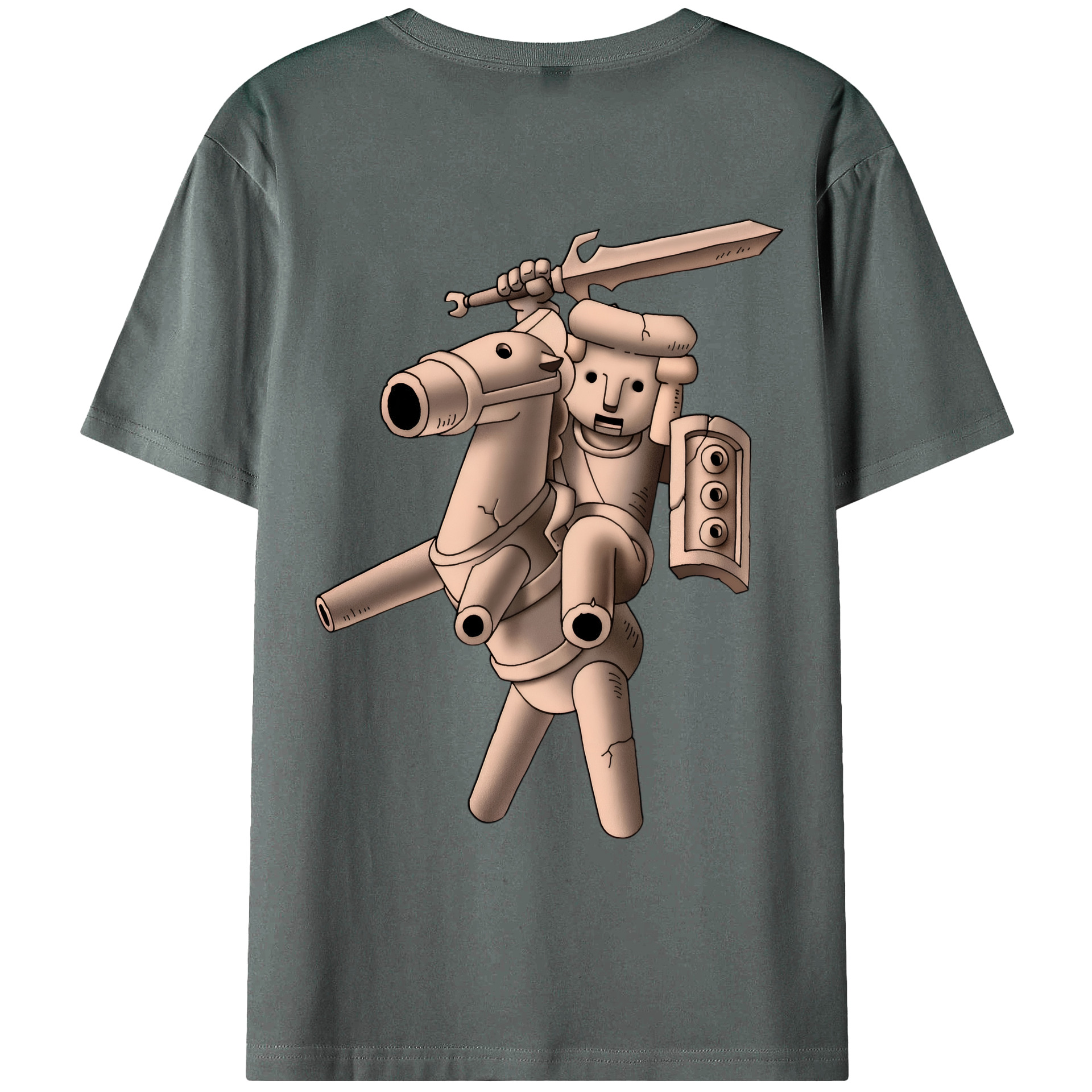 （画像用） ドラゴンクエスト Doragon Kuesuto Dragon Quest 綿100％ メンズ半袖Tシャツ（バックプリント） 通気性